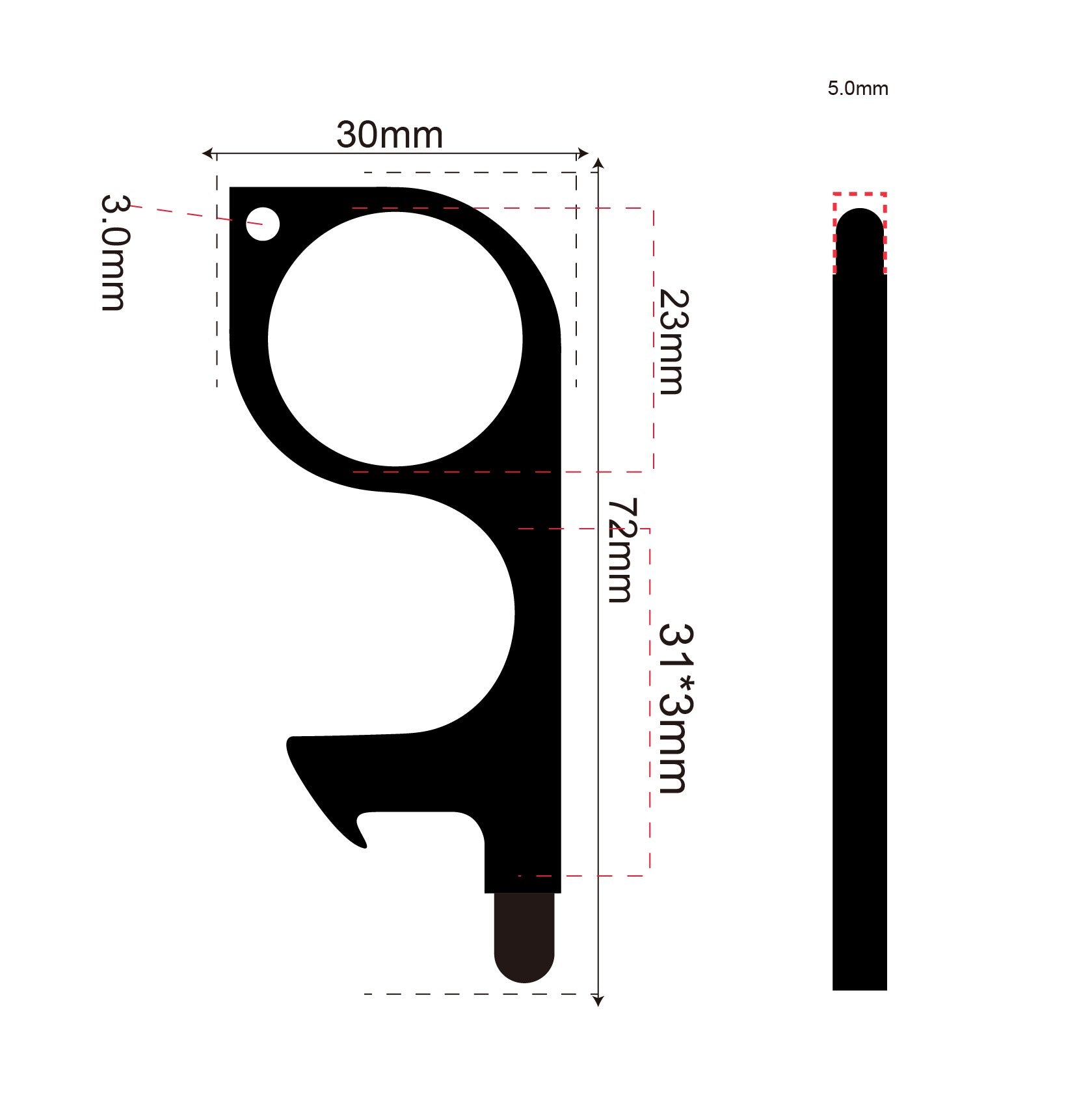 Contactless Multipurpose Keychain