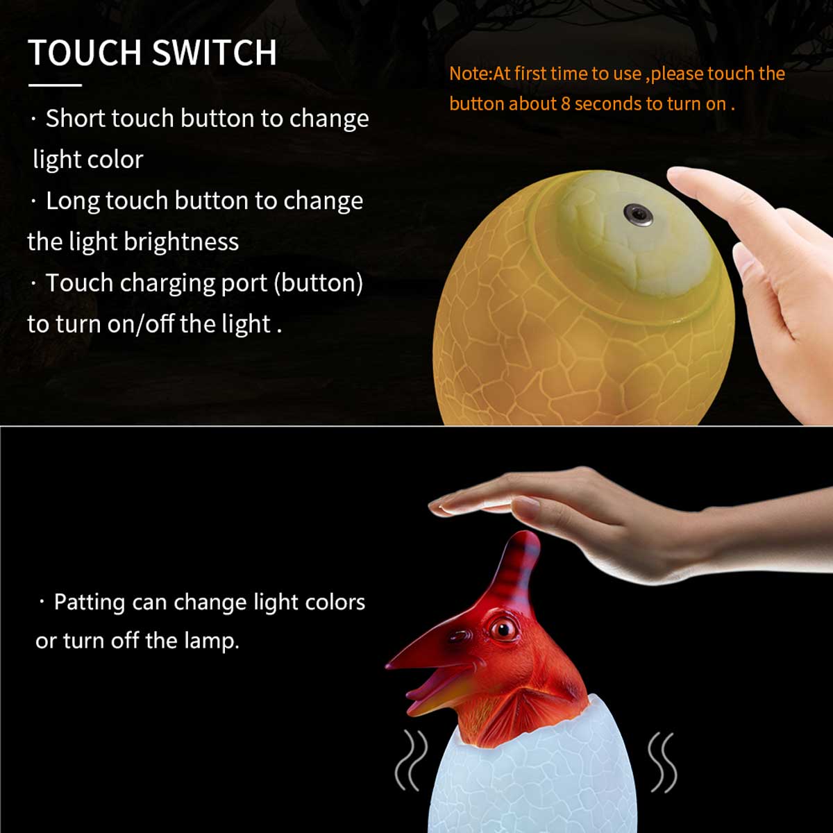 3D Dinosaur Pterosaur LED Lamp