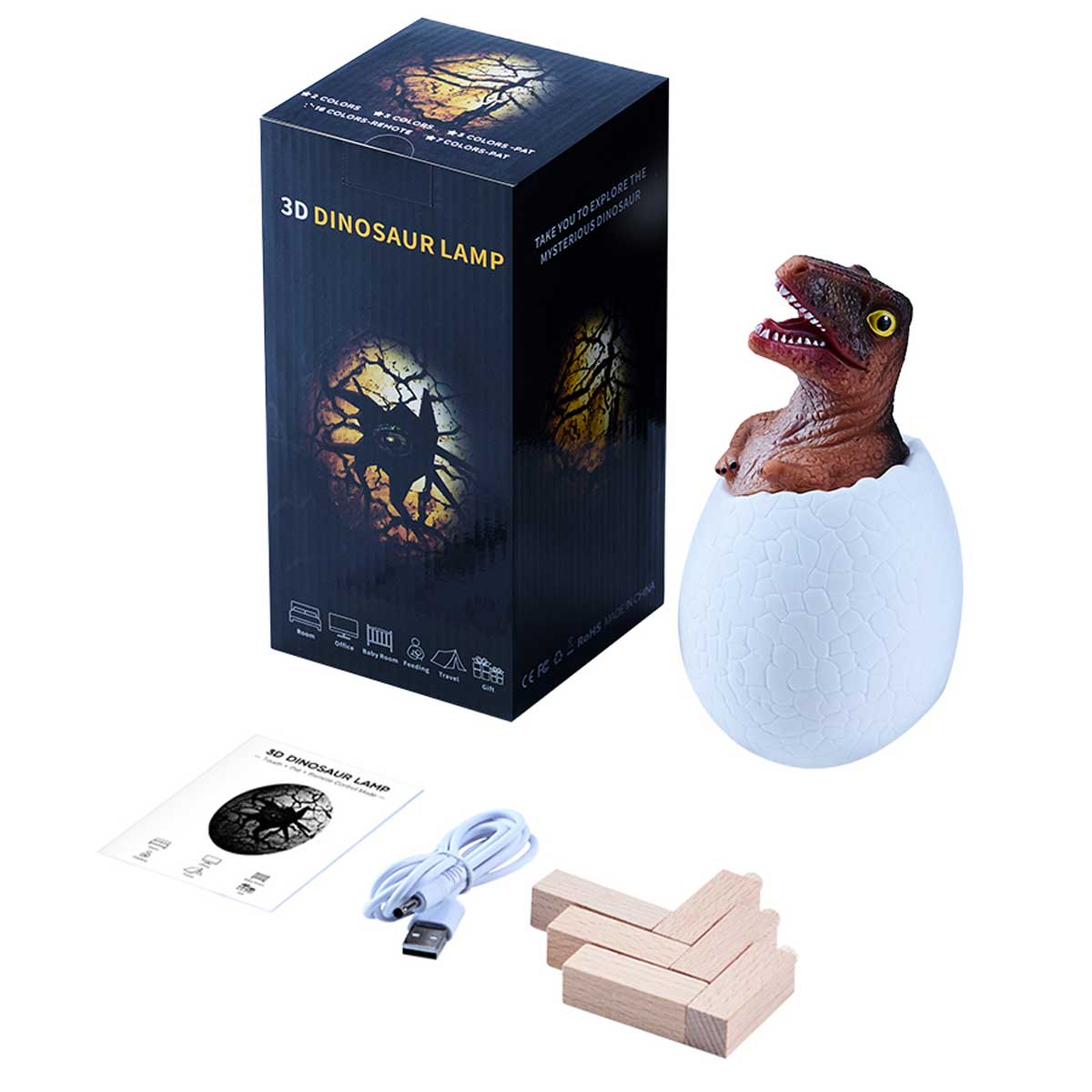 3D Dinosaur Velociraptor LED Lamp
