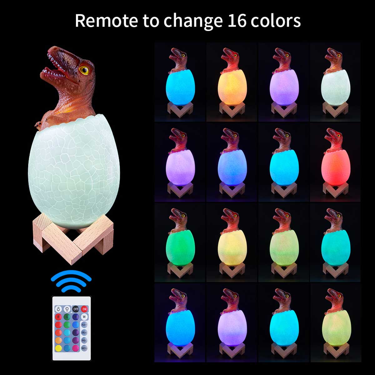 3D Dinosaur Velociraptor LED Lamp