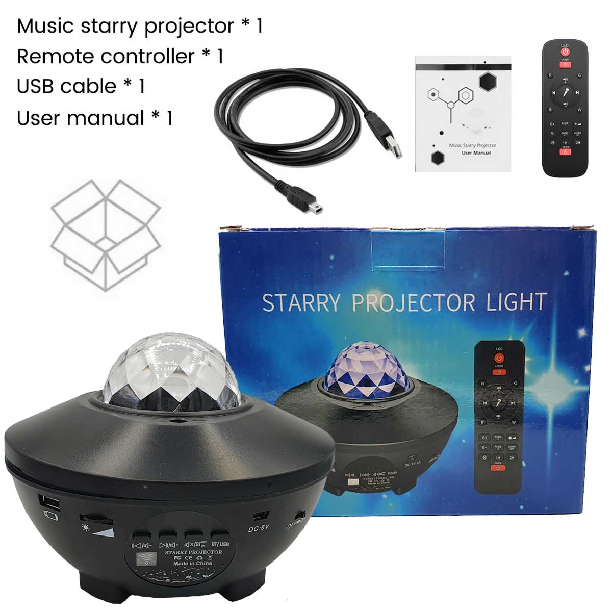 LED Laser Wave Sky Projector