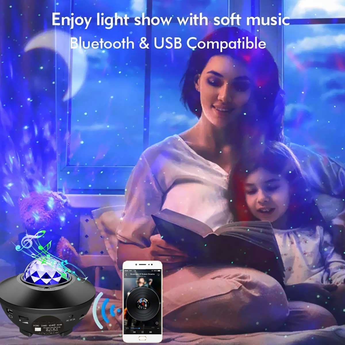 LED Laser Wave Sky Projector