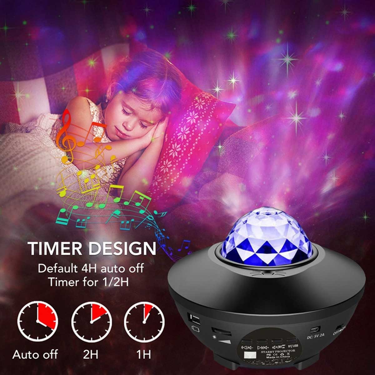 LED Laser Wave Sky Projector