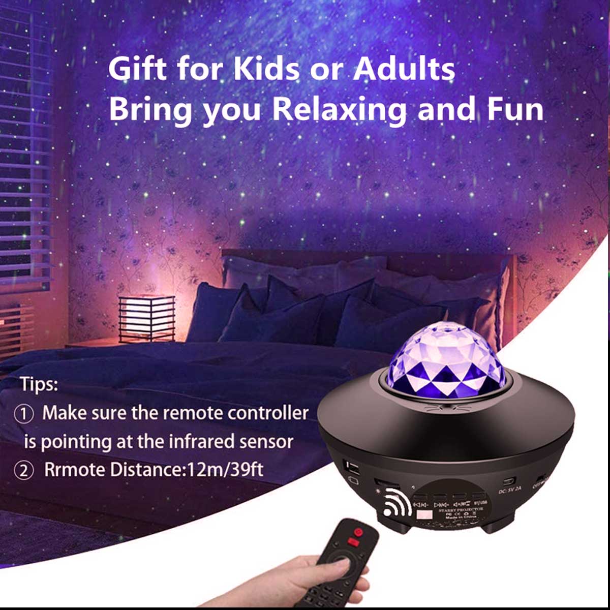 LED Laser Wave Sky Projector