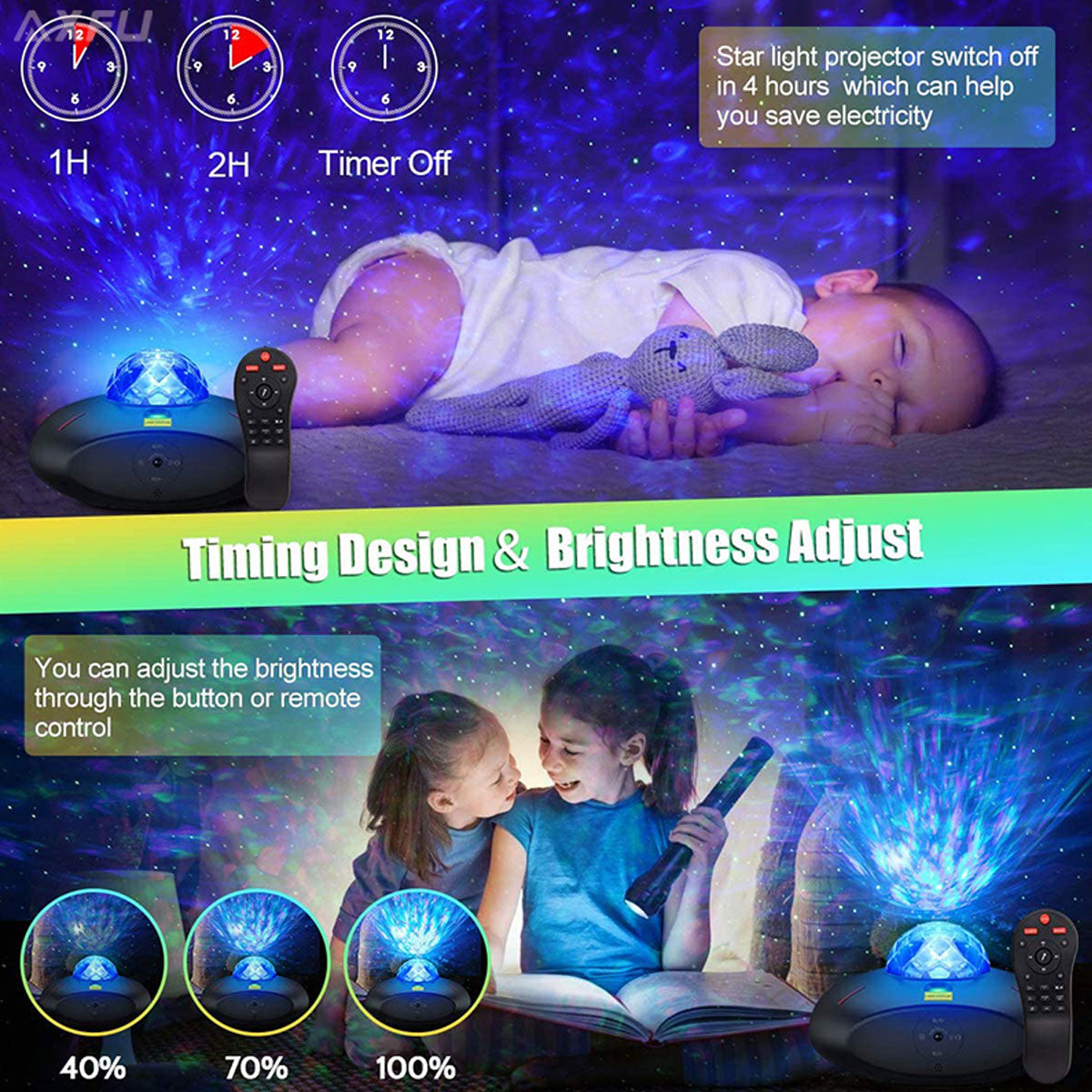 LED WIFI Laser Wave Sky Projector