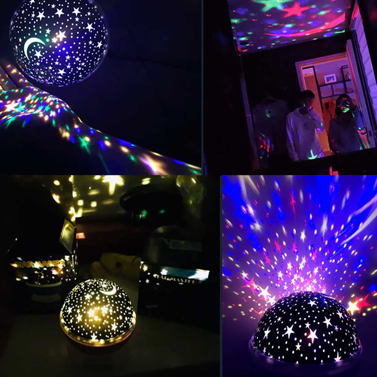 360° Rotation Night Light Star Projector Purple