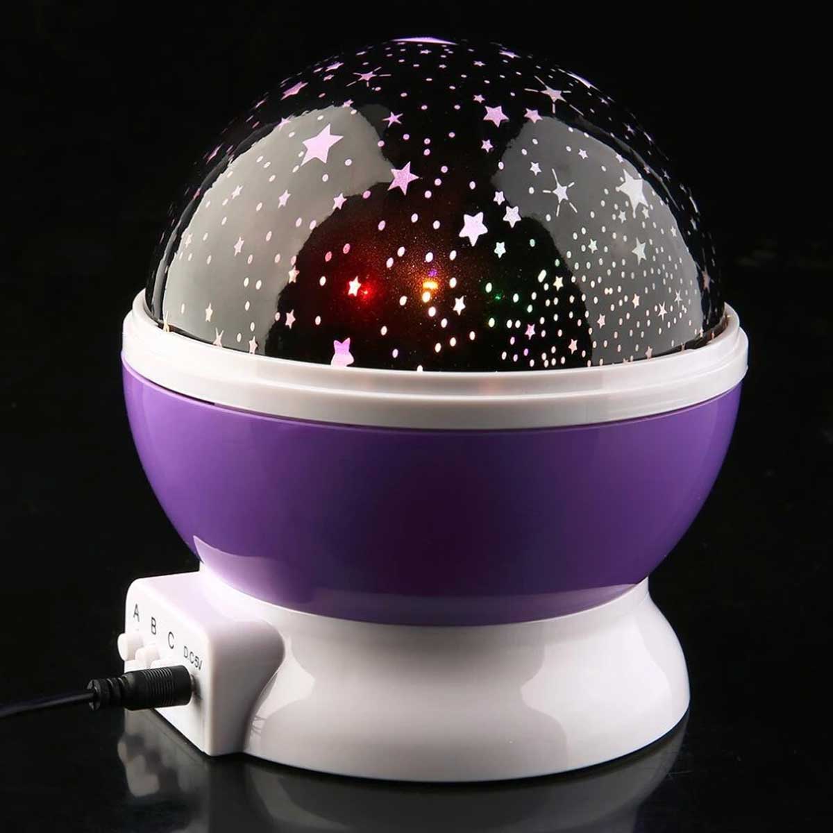 360° Rotation Night Light Star Projector Unicorn Purple