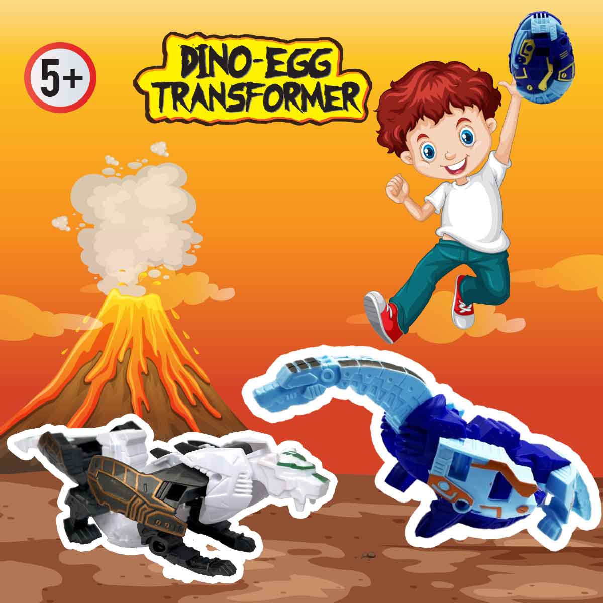 Transforming Dinosaur Surprise Eggs